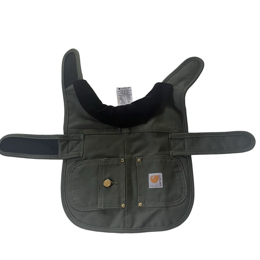 Carhartt Dog Jacket Size Small Dark Gray Cargo Pocket Corduroy Accent